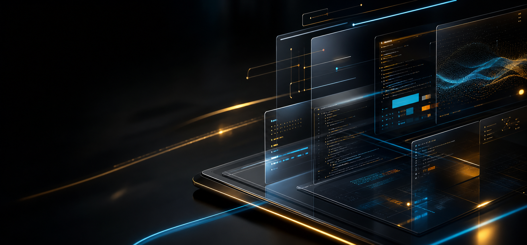 Abstract luxury technology background for AJAY SOFT web development